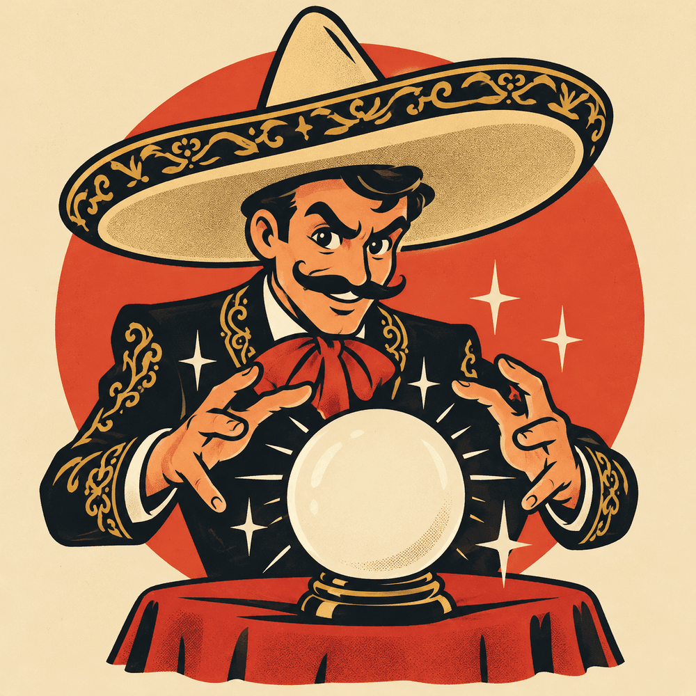 Neto, el charro de los datos, mira en su bola de cristal